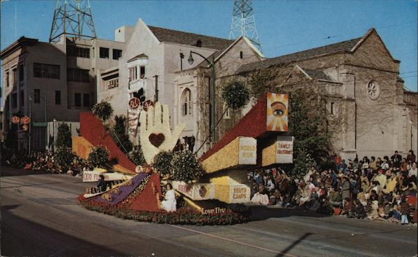 IOOF Love Thy Neighbor, 1973 Rose Parade Float Pasadena California