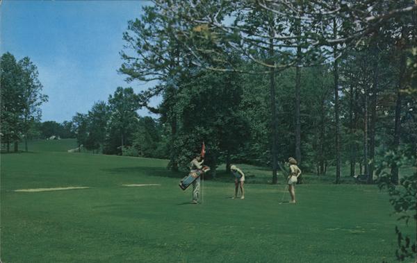 The 9th Green and Fairway at The Franklin Lodge and Golf Course North Carolina
