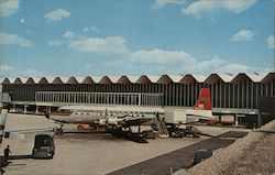 Minneapolis - St. Paul International Airport with Northwest Airlines plane. Minnesota Postcard Postcard Postcard