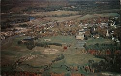 Looking East over Gould Academy beside the Winding Androscoggin River Bethel, ME Postcard Postcard Postcard