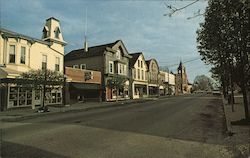 South Main Street Shopping Area Postcard