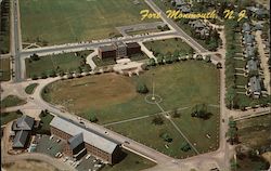 Aerial View of Myer Park, the Main Parade Ground, and Russel Hall Post Headquarters Building Fort Monmouth, NJ Postcard Postcard Postcard
