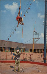 Aerialist in Action Postcard