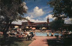 Western Hills Hotel Swimming Pool and Cabanas Postcard