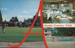 Atlantis Country Club and Motel Tuckerton, NJ Postcard Postcard Postcard