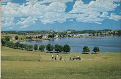 A View of the Beautiful Harbour and Town of Lunenburg Postcard
