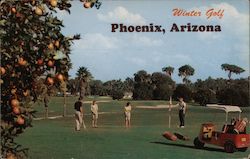 Winter Golf Postcard