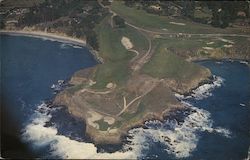 Aerial View Pebble Beach, CA Postcard Postcard Postcard