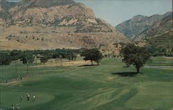 El Monte Golf Course looking Eastward toward mouth of Ogden Canyon, part of the Wasatch Range in the Rocky Mountains Postcard