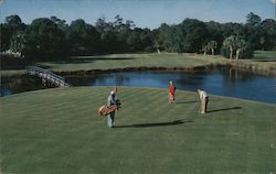 The Fifth Green on the famous Sea Island Golf Course Postcard