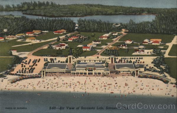 Air View of Sarasota Lido Florida