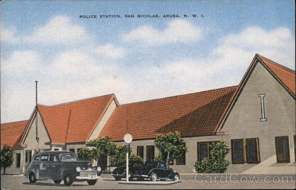 Police Station San Nicolas Aruba Caribbean Islands