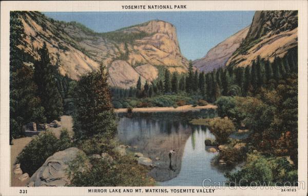 Mirror Lake and Mt. Watkins, Yosemite Valley Yosemite National Park