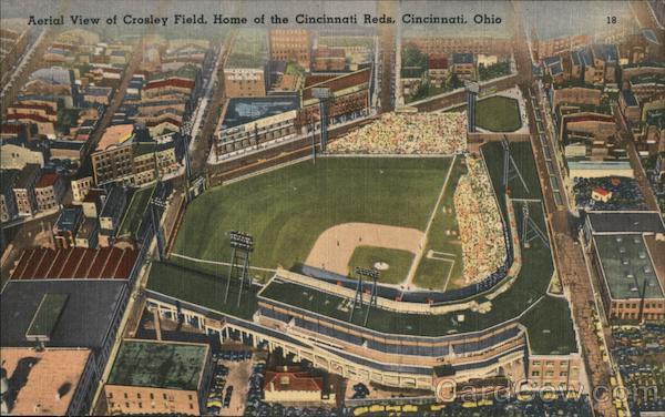 Aerial View of Crosley Field - Home of the Cincinnati Reds Ohio