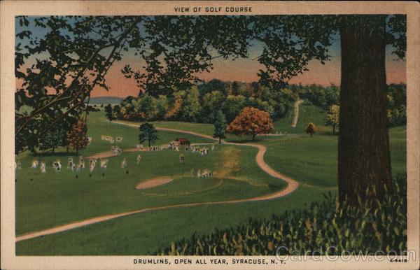 View of Golf Course Drumlins Open All Year Syracuse NY Postcard