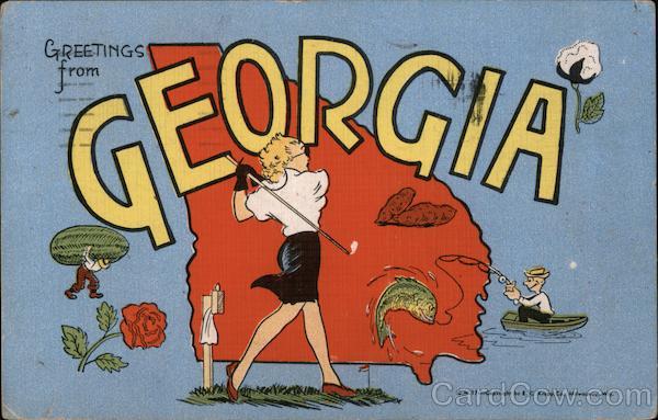 Greetings from Georgia Postcard
