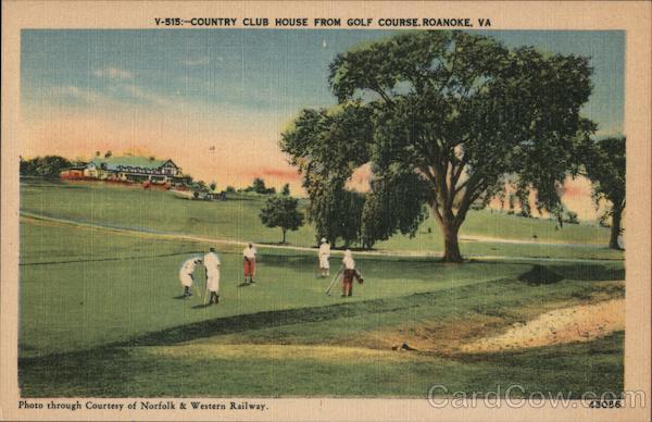 Country Club House from Golf Course Roanoke Virginia