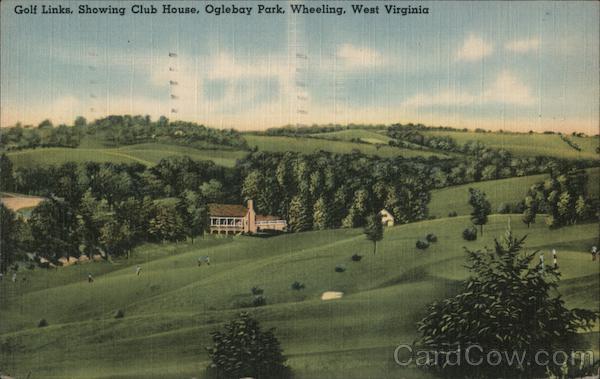 Golf Links, Showing Club House, Oglebay Park Wheeling West Virginia