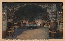 The Fireplace at Hermit's Rest Postcard