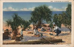 Picnicking in Florida Postcard