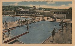 Swimming Pool, Swope Park Postcard