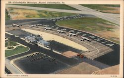 Philadelphia Municipal Airport Pennsylvania Postcard Postcard Postcard