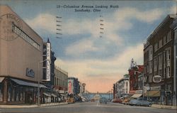 Columbus Avenue Looking North Postcard