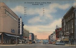 Columbus Avenue Looking North Postcard