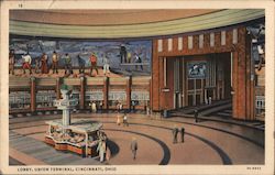 Lobby, Union Terminal Postcard