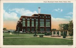 Piqua Municipal Power Plant Ohio Postcard Postcard Postcard