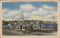 Party Fishing Boats at Their Moorings Postcard
