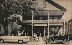 Old and New in Front of The Vermont Country Store Postcard