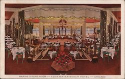 Marine Dining Room - Edgewater Beach Hotel Chicago, IL Postcard Postcard Postcard
