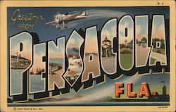 Greetings from Pensacola Florida Postcard