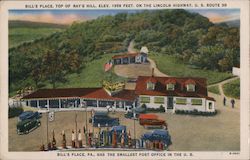 Bill's Place, Top of Ray's Hill Postcard