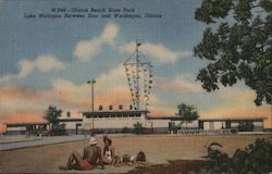 Illinois Beach State Park on Lake Michigan Postcard