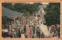 Marching Around Jerusalem looking down Ocean Pathway Postcard