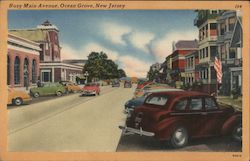 Busy Main Avenue Postcard