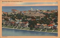 Bird's Eye View of Ocean Grove, NJ Postcard