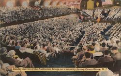 Sunday Service at the Auditorium brings out a capacity throng Ocean Grove, NJ Postcard Postcard Postcard