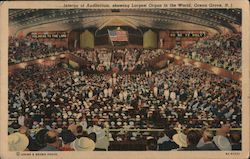 Interior of Auditorium showing Largest Organ in the World Postcard