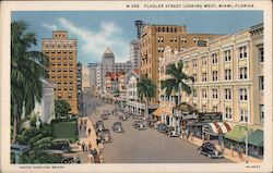 Flagler Street looking West Miami, FL Postcard Postcard Postcard