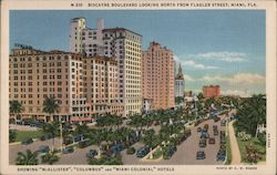 Biscayne Boulevard Looking North from Flagler Street Miami, FL Postcard Postcard Postcard