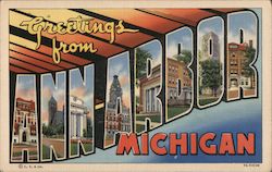 Greetings from Ann Arbor, Michigan Postcard