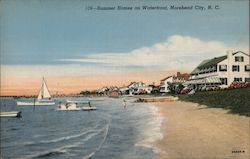 Summer Homes on Waterfront Morehead City, NC Postcard Postcard Postcard