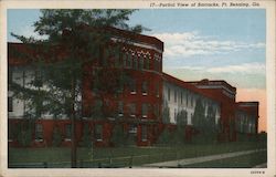 Partial View of Barracks Fort Benning, GA Postcard Postcard Postcard