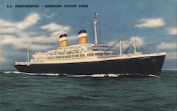 S.S. Independence * American Export Lines Postcard
