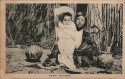 Native American Mother and Child Bishop, CA Postcard Postcard Postcard