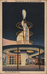 Main Entrance to the Operations Building 1939 NY World's Fair Postcard Postcard Postcard