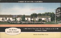 Hi-Way Auto Court Postcard